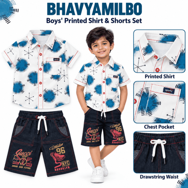 SNA Yamaha  kids Fashion half pant shirt